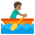 man rowing boat, medium skin tone